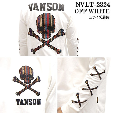 VANSON バンソン 天竺 長袖Tシャツ メンズ ロンT nvlt-2324