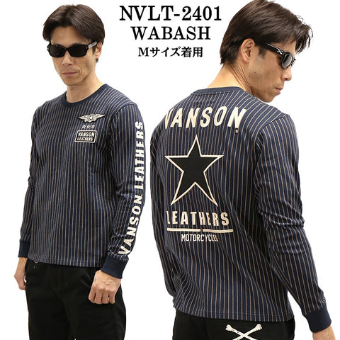 VANSON バンソン 天竺 長袖Tシャツ メンズ ロンT nvlt-2401