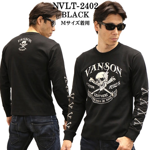 VANSON バンソン 天竺 長袖Tシャツ メンズ ロンT nvlt-2402