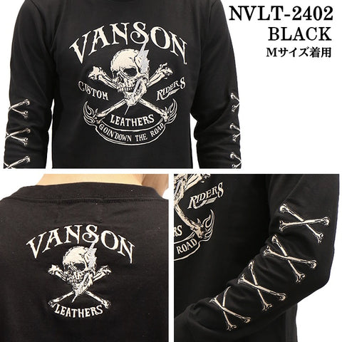 VANSON バンソン 天竺 長袖Tシャツ メンズ ロンT nvlt-2402