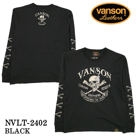 VANSON バンソン 天竺 長袖Tシャツ メンズ ロンT nvlt-2402