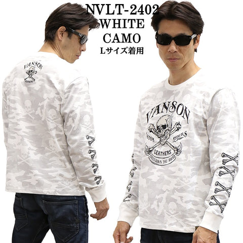 VANSON バンソン 天竺 長袖Tシャツ メンズ ロンT nvlt-2402