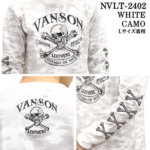 VANSON バンソン 天竺 長袖Tシャツ メンズ ロンT nvlt-2402