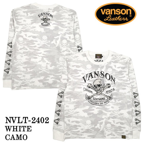 VANSON バンソン 天竺 長袖Tシャツ メンズ ロンT nvlt-2402