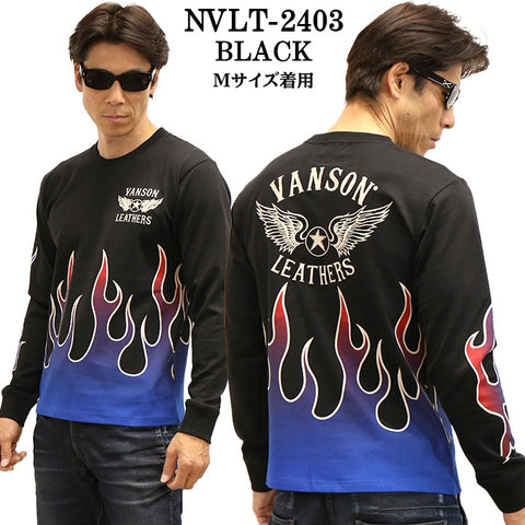 VANSON バンソン 天竺 長袖Tシャツ メンズ ロンT nvlt-2403