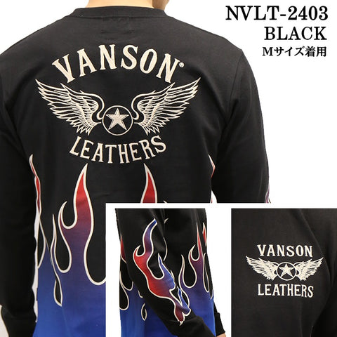 VANSON バンソン 天竺 長袖Tシャツ メンズ ロンT nvlt-2403