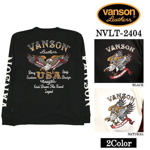 VANSON バンソン 天竺 長袖Tシャツ メンズ ロンT nvlt-2404