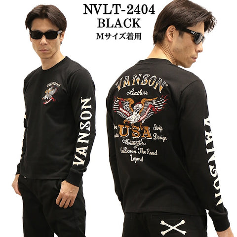 VANSON バンソン 天竺 長袖Tシャツ メンズ ロンT nvlt-2404