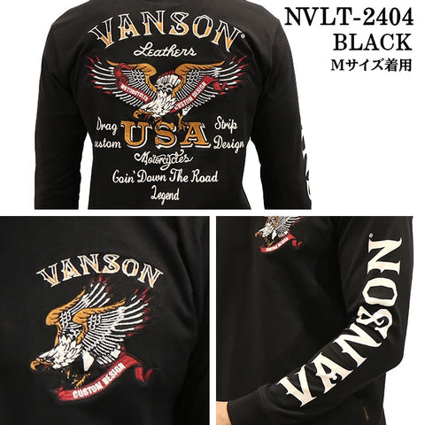 VANSON バンソン 天竺 長袖Tシャツ メンズ ロンT nvlt-2404