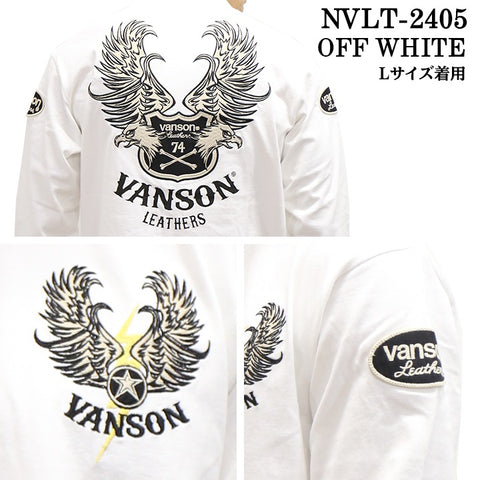 VANSON バンソン 天竺 長袖Tシャツ メンズ ロンT nvlt-2405