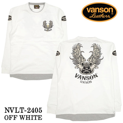 VANSON バンソン 天竺 長袖Tシャツ メンズ ロンT nvlt-2405