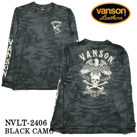 VANSON バンソン ドライロンTEE メンズ 長袖Tシャツ nvlt-2406