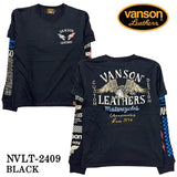 VANSON バンソン 天竺 長袖Tシャツ メンズ フェイク ロンT nvlt-2409