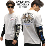 VANSON バンソン 天竺 長袖Tシャツ メンズ フェイク ロンT nvlt-2409