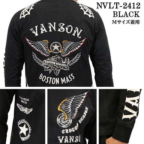 VANSON バンソン 天竺 ロンTEE 長袖Tシャツ メンズ nvlt-2412