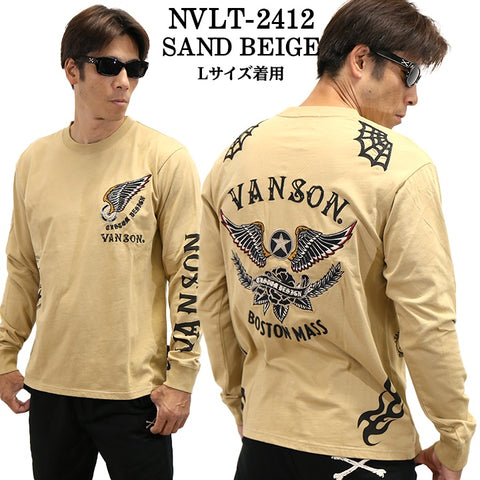 VANSON バンソン 天竺 ロンTEE 長袖Tシャツ メンズ nvlt-2412