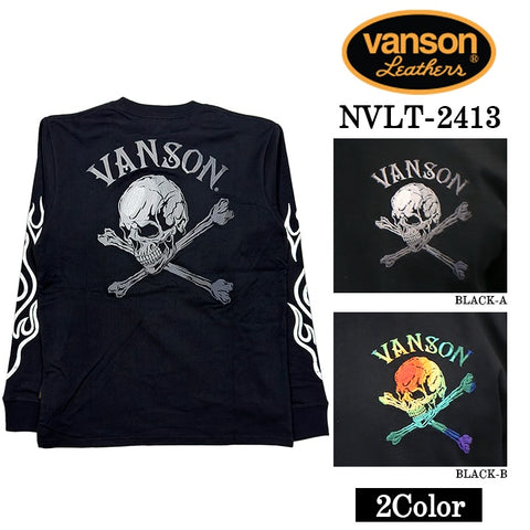 VANSON バンソン 天竺 長袖Tシャツ メンズ ロンT nvlt-2413