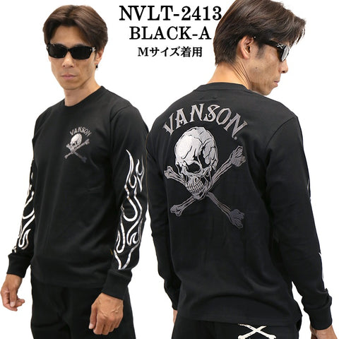 VANSON バンソン 天竺 長袖Tシャツ メンズ ロンT nvlt-2413