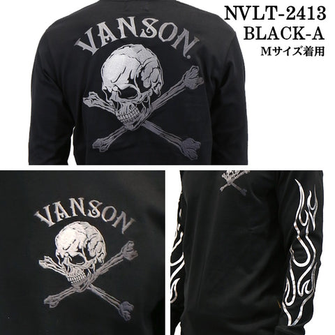 VANSON バンソン 天竺 長袖Tシャツ メンズ ロンT nvlt-2413