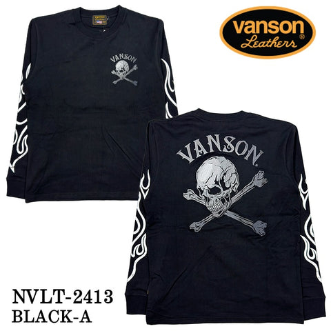 VANSON バンソン 天竺 長袖Tシャツ メンズ ロンT nvlt-2413