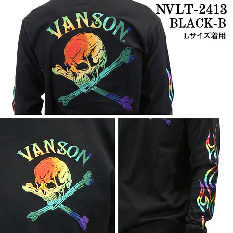 VANSON バンソン 天竺 長袖Tシャツ メンズ ロンT nvlt-2413