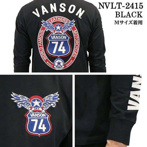 VANSON バンソン 天竺 長袖Tシャツ メンズ ロンT nvlt-2415