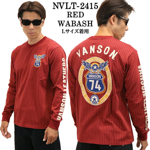 VANSON バンソン 天竺 長袖Tシャツ メンズ ロンT nvlt-2415