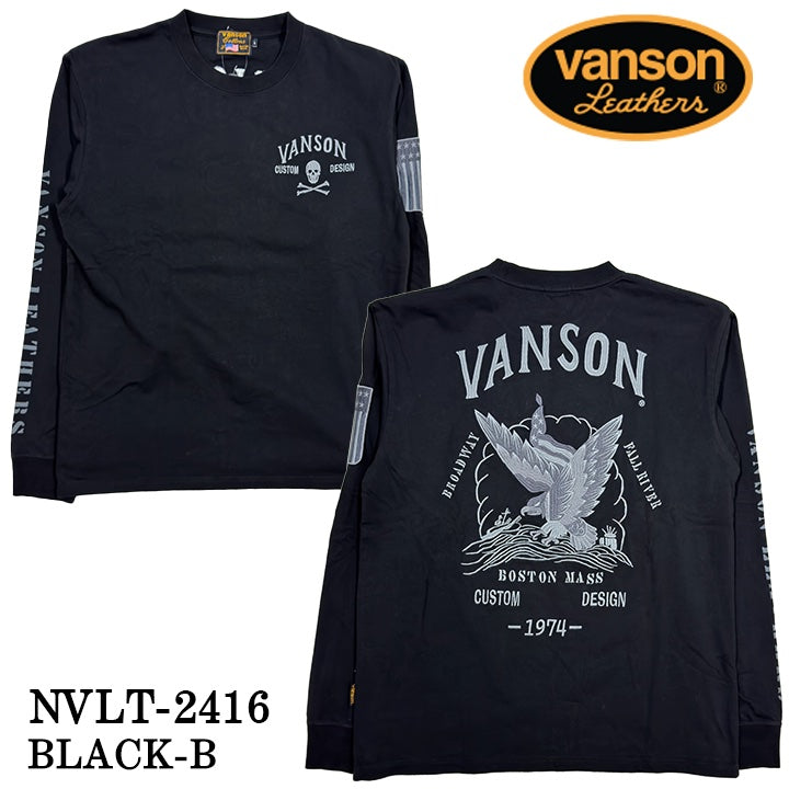 VANSON バンソン 天竺 ロンTEE 長袖Tシャツ メンズ nvlt-2416