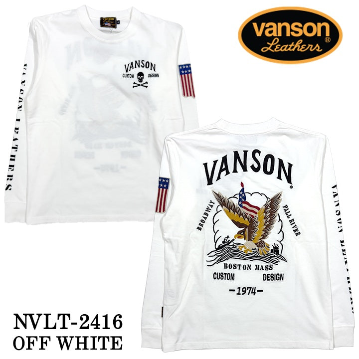 VANSON バンソン 天竺 ロンTEE 長袖Tシャツ メンズ nvlt-2416