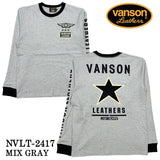 VANSON バンソン 天竺 長袖Tシャツ メンズ ロンT nvlt-2417