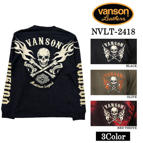 VANSON バンソン 天竺 長袖Tシャツ メンズ ロンT nvlt-2418