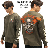 VANSON バンソン 天竺 長袖Tシャツ メンズ ロンT nvlt-2418