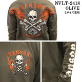 VANSON バンソン 天竺 長袖Tシャツ メンズ ロンT nvlt-2418