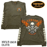 VANSON バンソン 天竺 長袖Tシャツ メンズ ロンT nvlt-2418