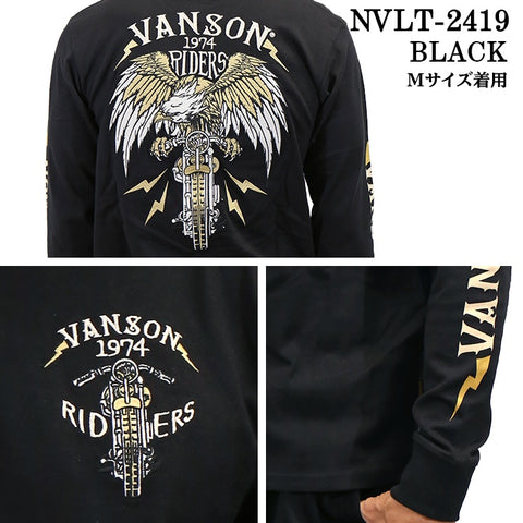 VANSON バンソン 天竺 長袖Tシャツ メンズ ロンT nvlt-2419