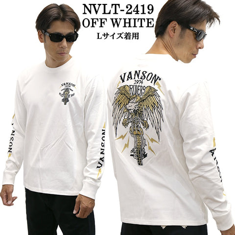 VANSON バンソン 天竺 長袖Tシャツ メンズ ロンT nvlt-2419