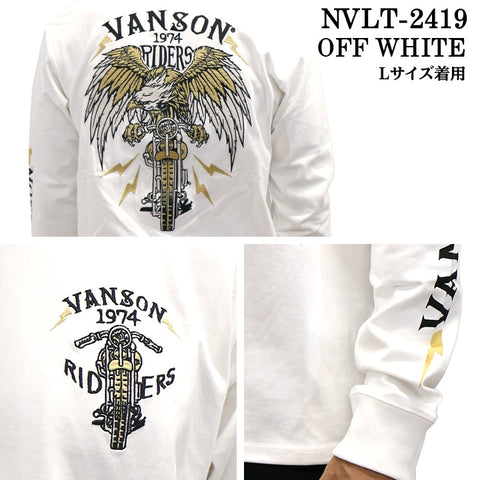 VANSON バンソン 天竺 長袖Tシャツ メンズ ロンT nvlt-2419