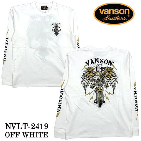 VANSON バンソン 天竺 長袖Tシャツ メンズ ロンT nvlt-2419