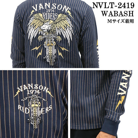 VANSON バンソン 天竺 長袖Tシャツ メンズ ロンT nvlt-2419