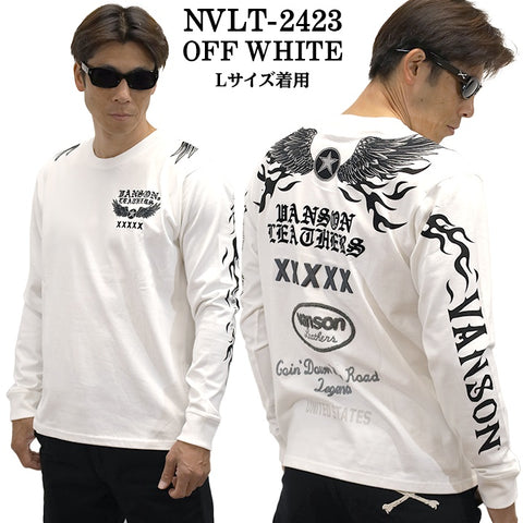 VANSON バンソン 50周年記念モデル 天竺 ロンTEE 長袖Tシャツ メンズ nvlt-2423