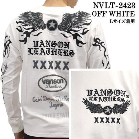 VANSON バンソン 50周年記念モデル 天竺 ロンTEE 長袖Tシャツ メンズ nvlt-2423