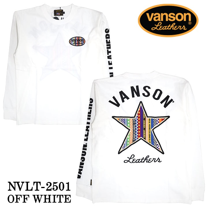 VANSON バンソン 天竺 ロンT 長袖Tシャツ メンズ nvlt-2501