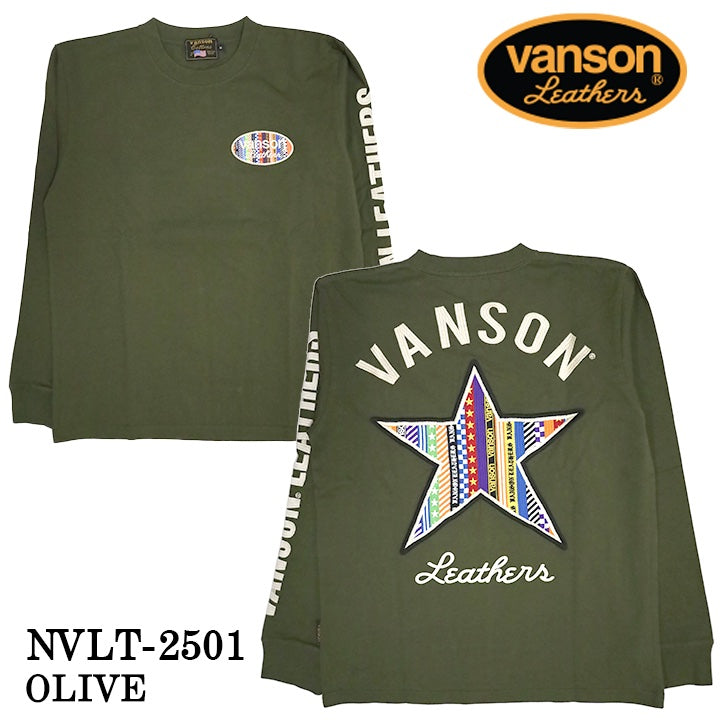 VANSON バンソン 天竺 ロンT 長袖Tシャツ メンズ nvlt-2501