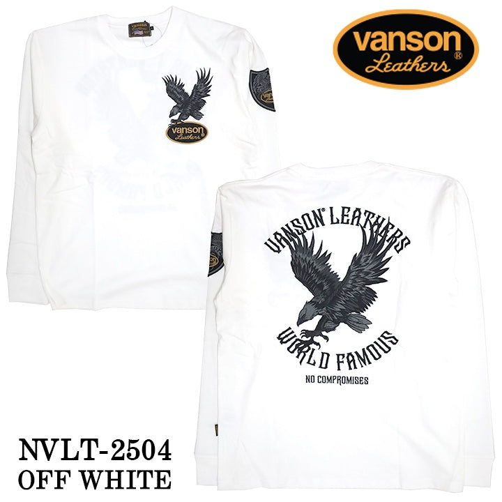 VANSON バンソン 天竺 ロンT 長袖Tシャツ メンズ nvlt-2504