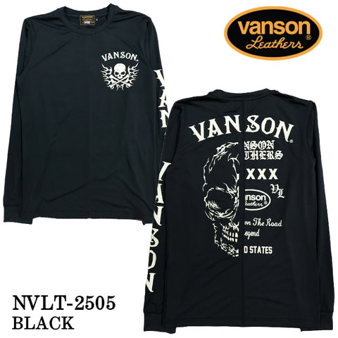 VANSON バンソン ドライロンTEE メンズ 長袖Tシャツ nvlt-2505