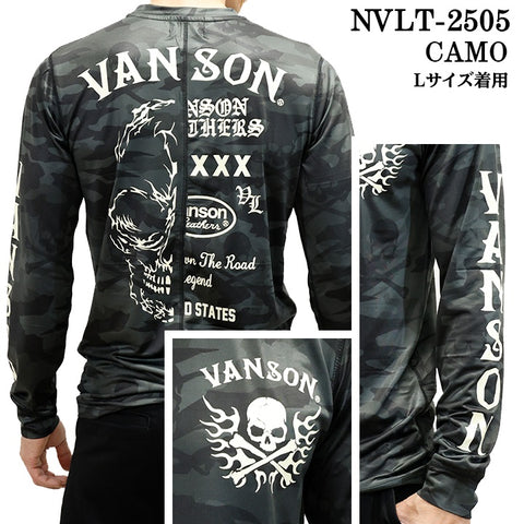 VANSON バンソン ドライロンTEE メンズ 長袖Tシャツ nvlt-2505