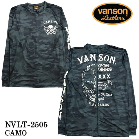 VANSON バンソン ドライロンTEE メンズ 長袖Tシャツ nvlt-2505