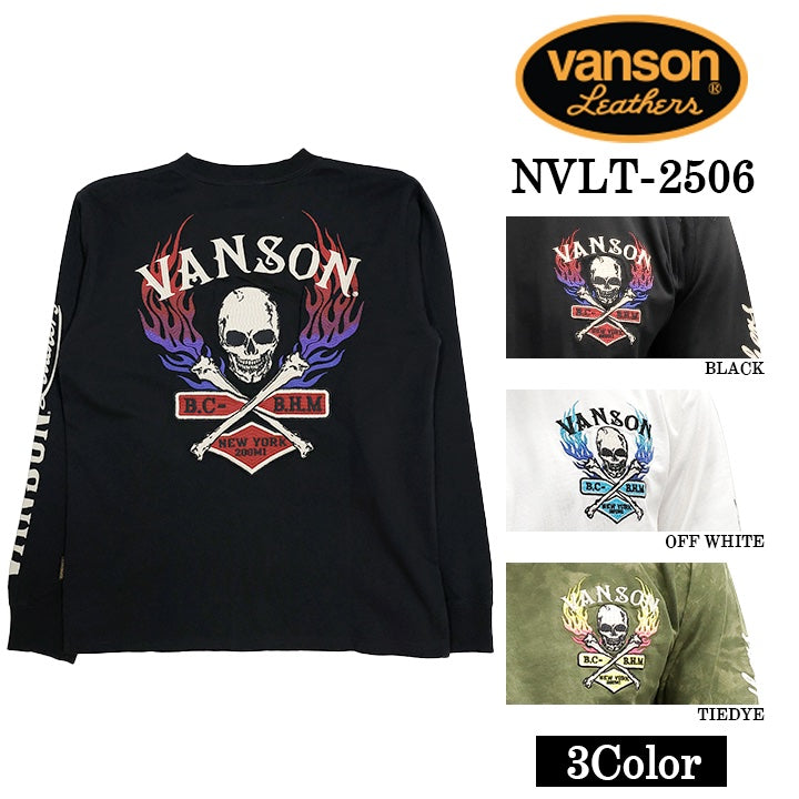 VANSON TEE L/S T-SHIRT バンソン 天竺 ロンT 長袖Tシャツ メンズ nvlt-2506