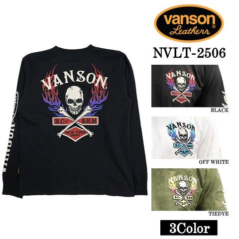VANSON TEE L/S T-SHIRT バンソン 天竺 ロンT 長袖Tシャツ メンズ nvlt-2506