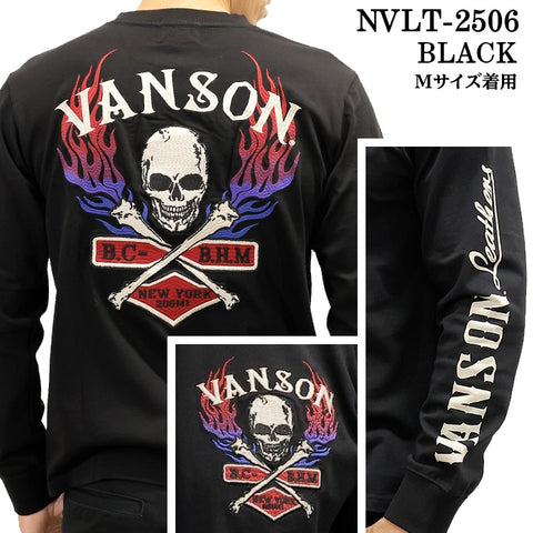 VANSON TEE L/S T-SHIRT バンソン 天竺 ロンT 長袖Tシャツ メンズ nvlt-2506